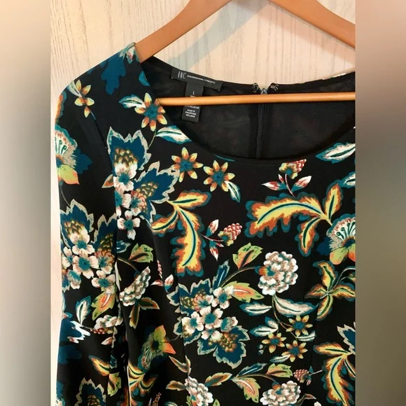 🆕NWT Anna Sui Loves I.N.C. Petite Floral Print Sheath Dress Size Large - Picture 6 of 15